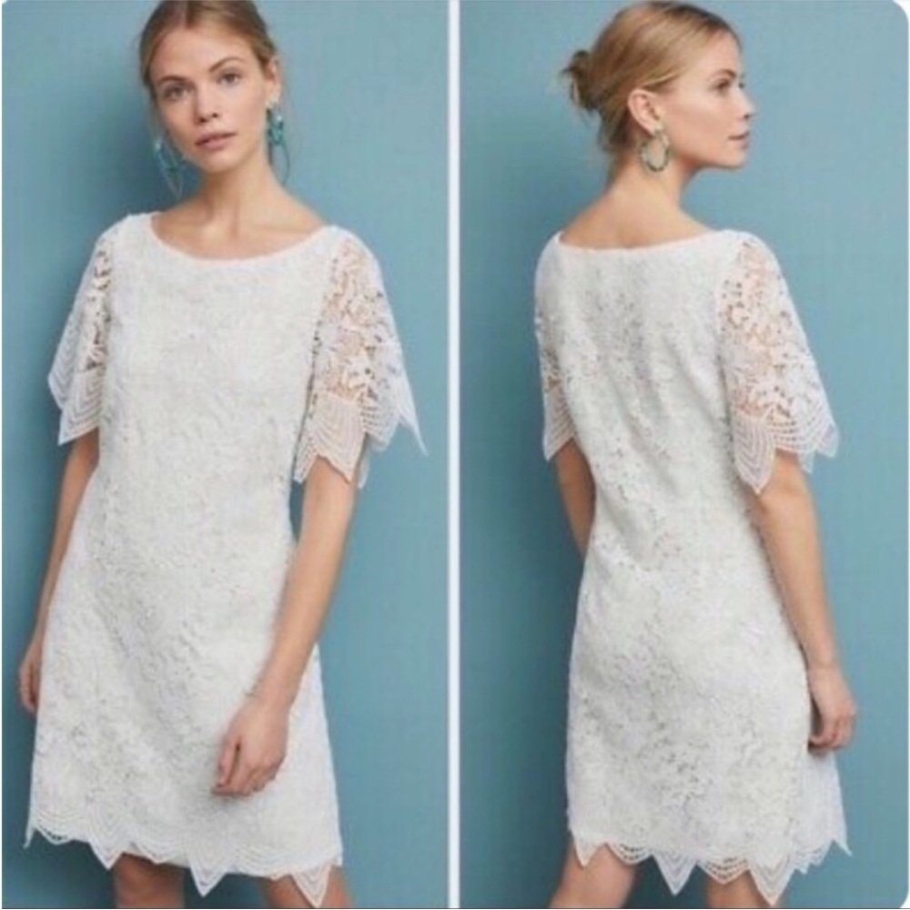 Anthropologie white dress